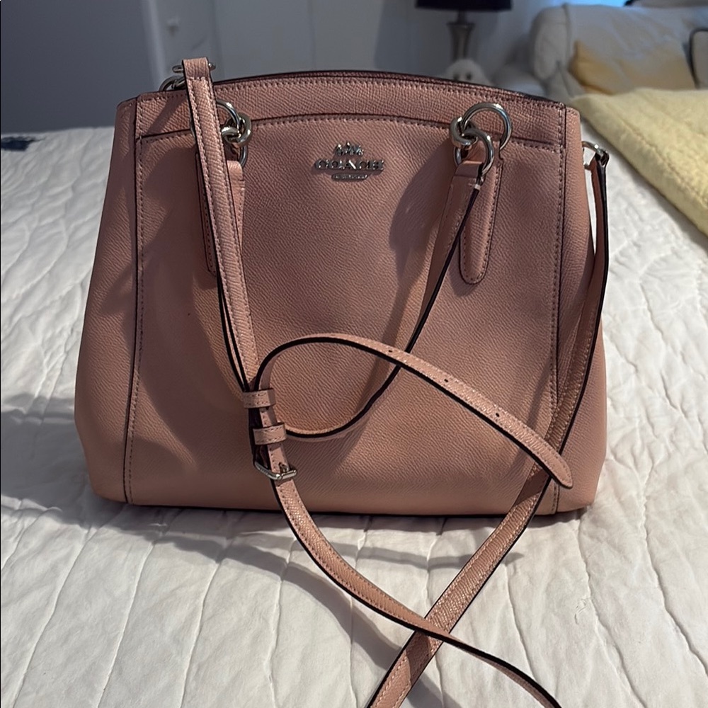 Coach Light Pink Leather Shoulder Bag